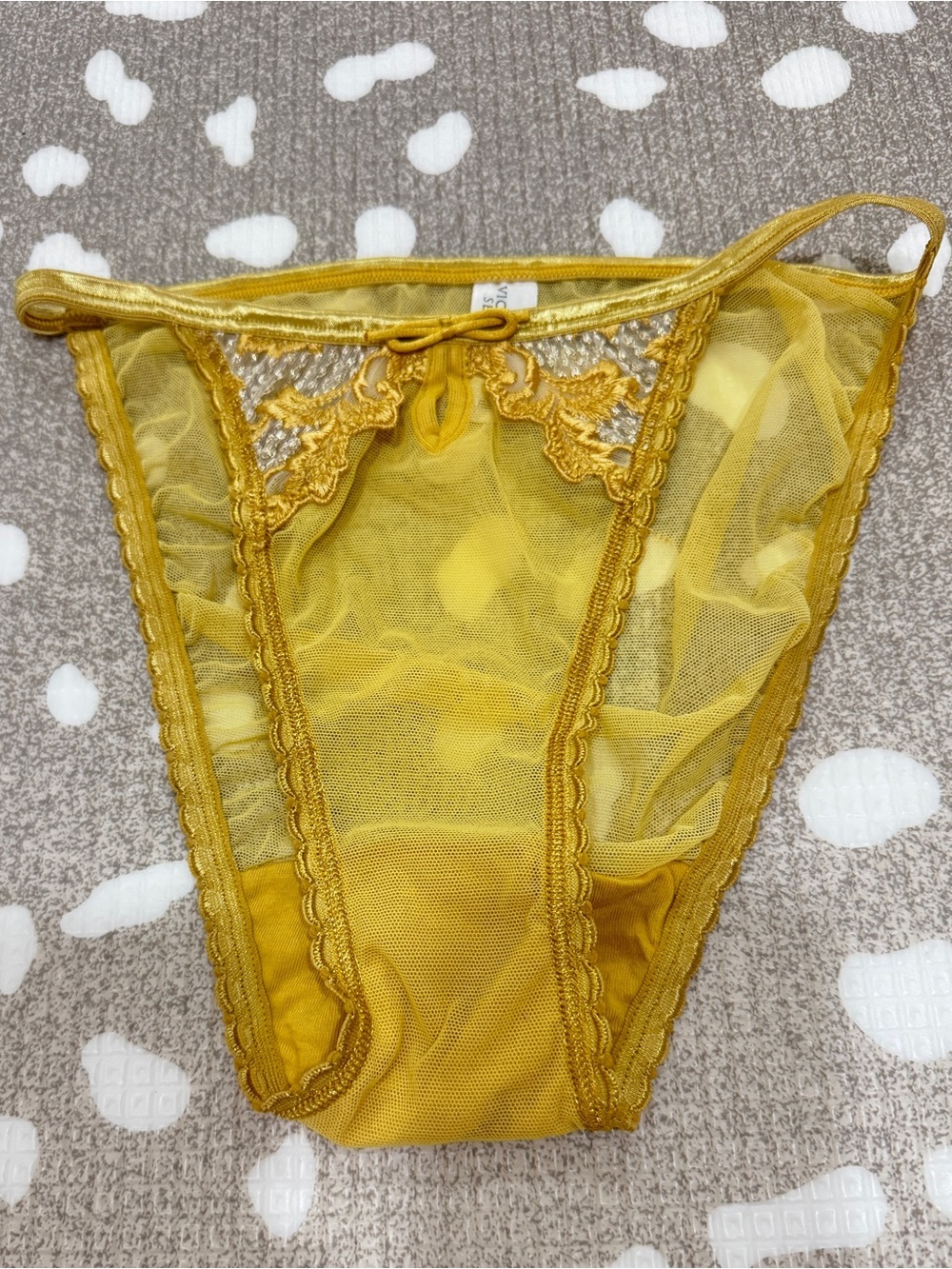Vintage 1998 Victoria’s Secret lingerie panties underwear highrise leg mesh sexy